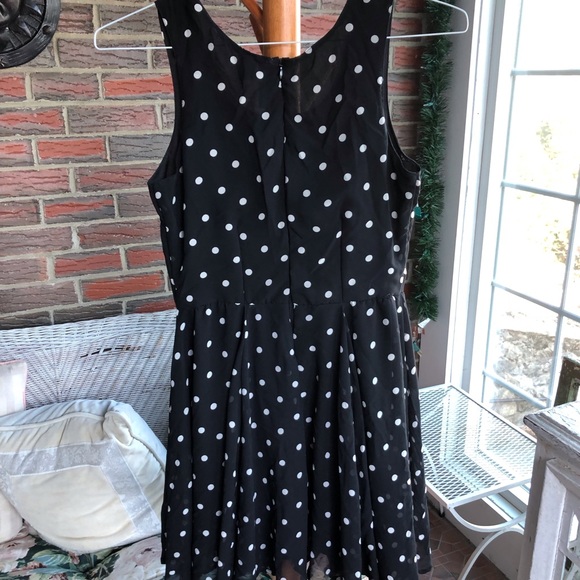 Polka Dot Fit & Flare Dress Size Large Fun & Flirt Lined - Picture 4 of 5